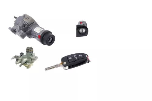 Audi A4 B7 8E Schloßsystem Türschloß mit 1x Schlüssel Schloß Zündschloß Heckschl