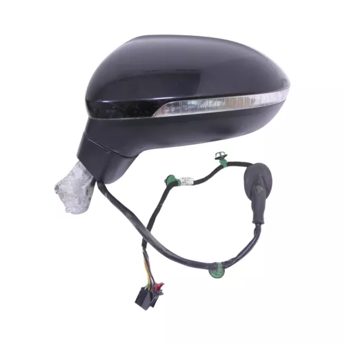 Passat 3C B8 3G elektrischer Spiegel Außenspiegel links mit Glas schwarz LC9X