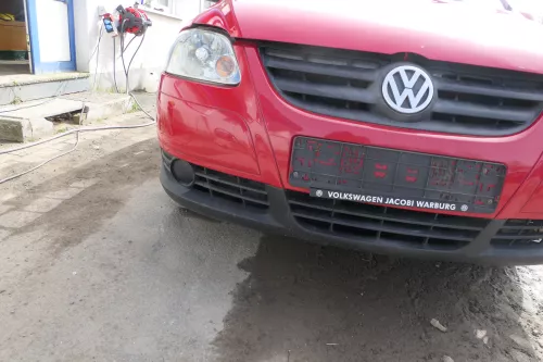 VW Fox 5Z Stoßstange vorne Stoßfänger rot LY3D mit Grill  (181805)