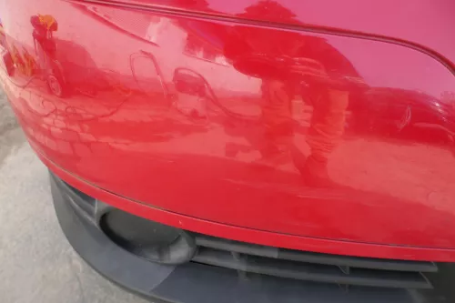 VW Fox 5Z Stoßstange vorne Stoßfänger rot LY3D mit Grill  (181805)