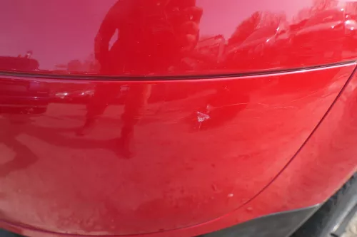 VW Fox 5Z Stoßstange vorne Stoßfänger rot LY3D mit Grill  (181805)