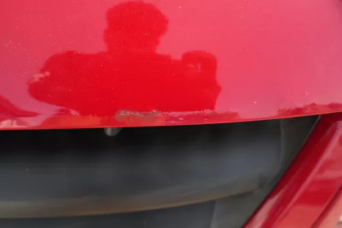 VW Fox 5Z Stoßstange vorne Stoßfänger rot LY3D mit Grill  (181805)