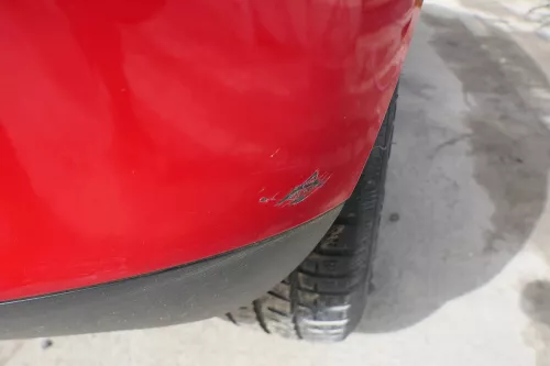 VW Fox 5Z Stoßstange hinten Stoßfänger rot LY3D Heckstoßstange (181817)