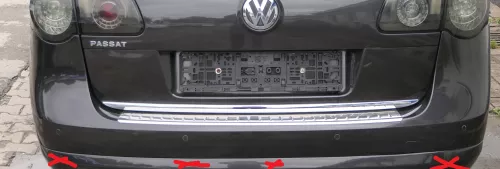 Passat 3C Kombi Stoßstange hinten Heckstoßstange Stoßfänger braun LC8Z PDC OBEN (181888)