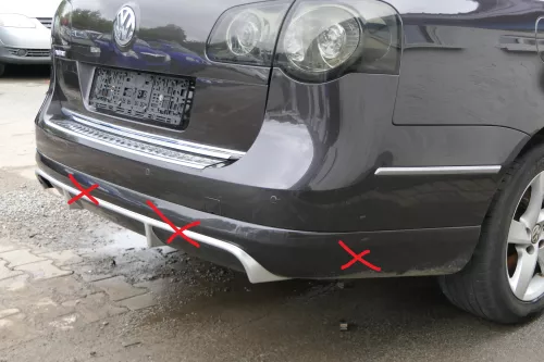 Passat 3C Kombi Stoßstange hinten Heckstoßstange Stoßfänger braun LC8Z PDC OBEN (181888)