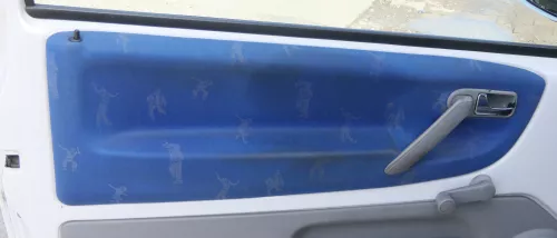 1x Lupo Arosa Türverkleidung Verkleidung Tür vorne links oben blau grau College (182071)