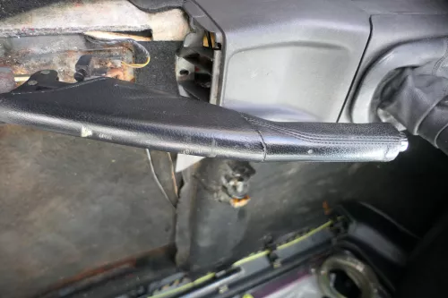 VW Golf 3 / 4 Cabrio 1E Handbremse Feststellbremse Leder schwarz