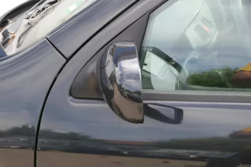 Skoda Fabia 6Y mechanischer Spiegel Außenspiegel links schwarz LF9R Glas (182289)