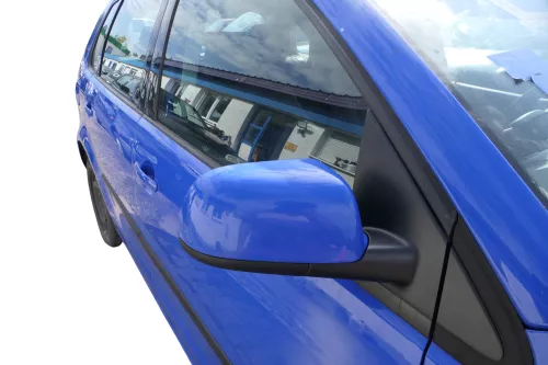 VW Polo 9N 9N3 manueller Spiegel Außenspiegel rechts vorne blau LA5F (182730)