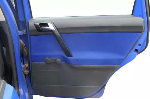 1x VW Polo 9N 9N3 Türverkleidung Verkleidung Tür hinten rechts 4/5-Türer blau