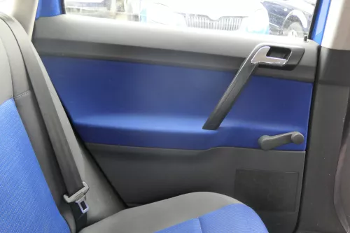 1x VW Polo 9N 9N3 Türverkleidung Verkleidung Tür hinten links 4/5-Türer blau (182744)