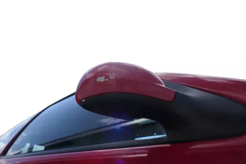 VW Polo 6N2 manueller Spiegel Außenspiegel rechts außen rot LP3G + Glas (182788)