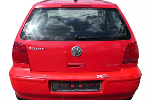 Polo 6N2 Heckklappe Klappe hinten Kofferraumklappe rot LP3G Scheibe ohneAnbautei (182791)