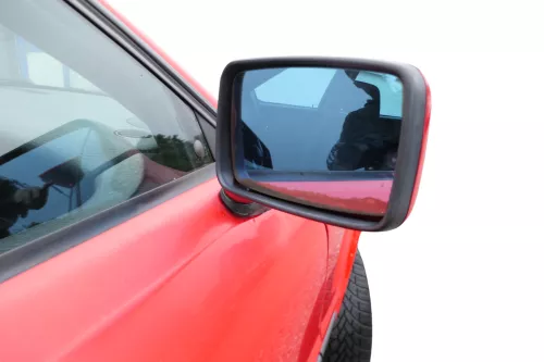 Audi 80 elektrischer elektrisch Spiegel Außenspiegel rechts mit Glas rot LY3H (182820)