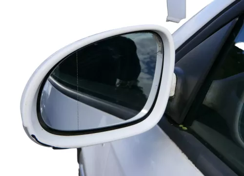 VW Passat 3C elektrischer Spiegel Außenspiegel links mit Glas Blinke weiß LB9A (183116)