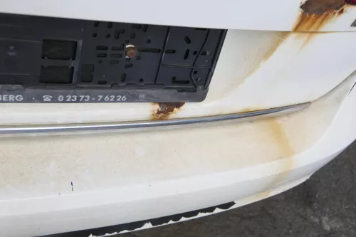 VW Passat 3C Kombi Stoßstange hinten Heckstoßstange Stoßfänger weiß LB9A (183123)