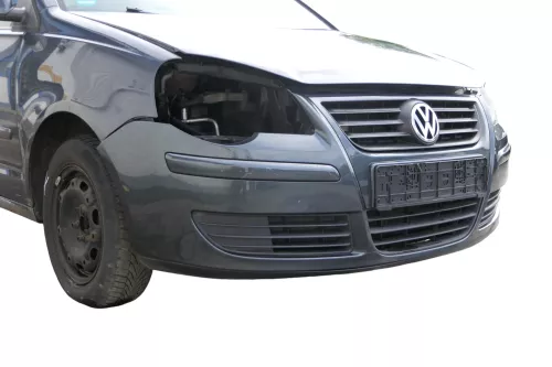VW Polo 9N3 Stoßstange vorne Frontstoßstange Stoßfänger grau LC7V (183193)