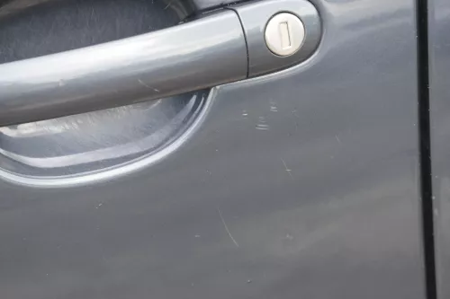 VW Polo 9N 9N3 Tür vorne links Fahrertür grau LC7V 4/5-Türer ohneAnbauteile (183203)