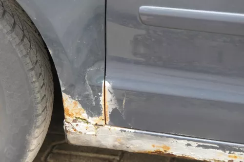 VW Polo 9N 9N3 Tür vorne links Fahrertür grau LC7V 4/5-Türer ohneAnbauteile (183203)