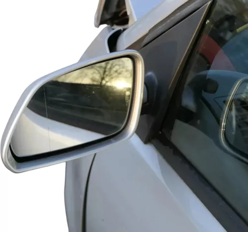 VW Polo 9N 9N3 mechanisch Spiegel Außenspiegel links vorne grau LA7R Blinker (183423)