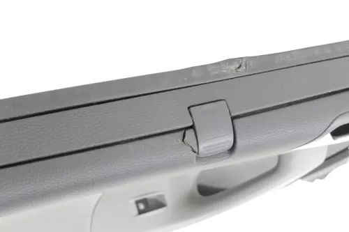 1x VW Passat 3C Kombi Türverkleidung Verkleidung Tür grau Leder Sonnenrollo link (183426)