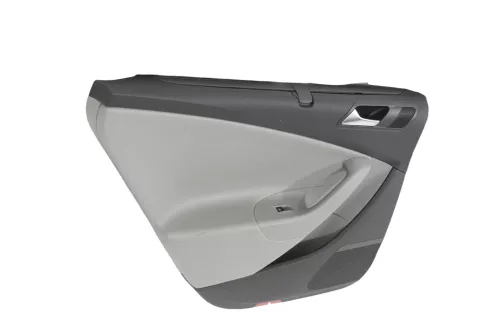 1x VW Passat 3C Kombi Türverkleidung Verkleidung Tür grau Leder Sonnenrollo link (183426)