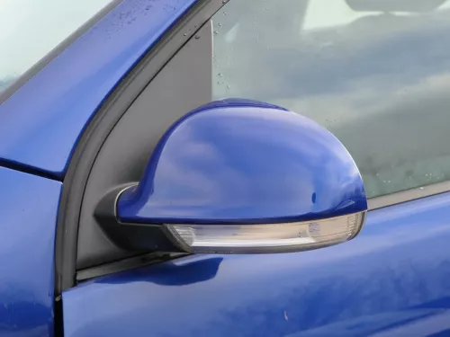 VW Golf 5 1K elektrischer Spiegel Außenspiegel links mit Blinker blau LC5J