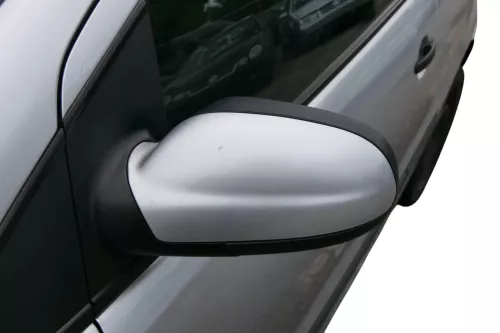 VW Fox 5Z manueller Spiegel Außenspiegel + Glas links silber grau LA7W (183546)