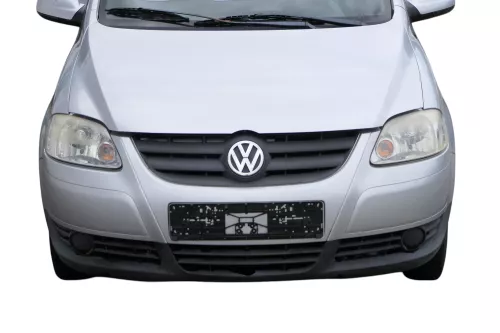 VW Fox 5Z Stoßstange vorne Stoßfänger silber LA7W mit Grill  (183548)