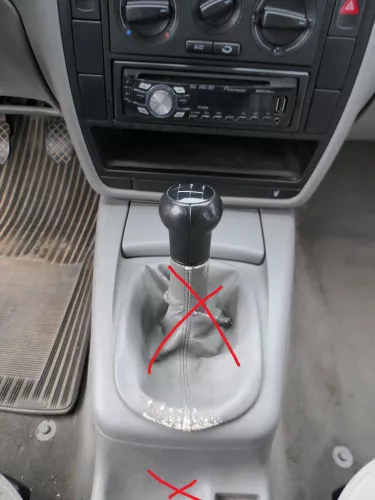 VW Passat 3B Mitteltunnel + Aschenbecher Verkleidung Schaltknauf grau (183633)