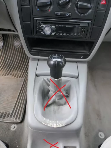 VW Passat 3B Mitteltunnel + Aschenbecher Verkleidung Schaltknauf grau
