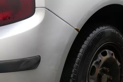 Skoda Fabia 6Y Schrägheck Stoßstange hinten Heckstoßstange grau silber LF7T (183678)