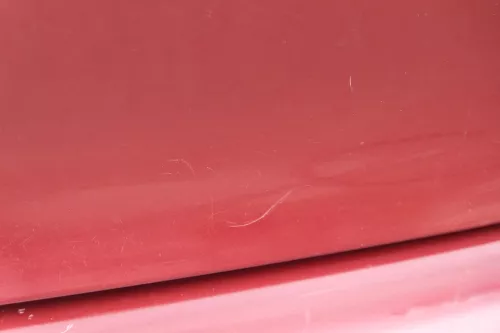 VW Polo 9N 9N3 Stoßstange Heckstoßstange hinten rot LC3R - Einparkhilfe PDC (183818)