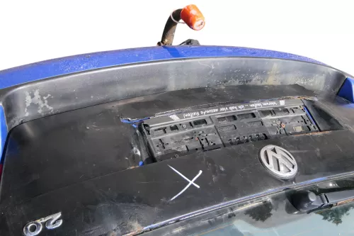 VW Golf 4 Bora Kombi Stoßstange hinten Heckstoßstange Stoßfänger blau LW5Z (183854)