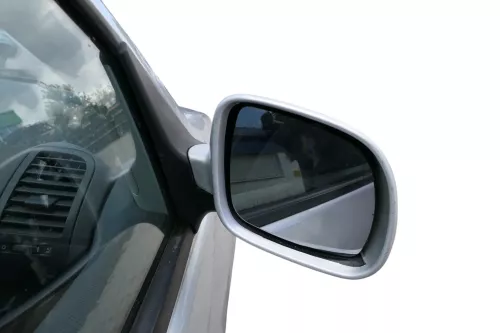 VW Polo 6N2 manueller Spiegel Außenspiegel rechts außen silber LA7W  + Glas (183987)