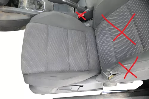 Golf 5 6 Sitzgestell Gestell Sitz Fahrersitz vorne links 2/3Türer Unterteil