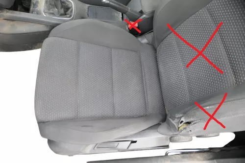 Golf 5 6 Sitzgestell Gestell Sitz Fahrersitz vorne links 2/3Türer Unterteil (184036)