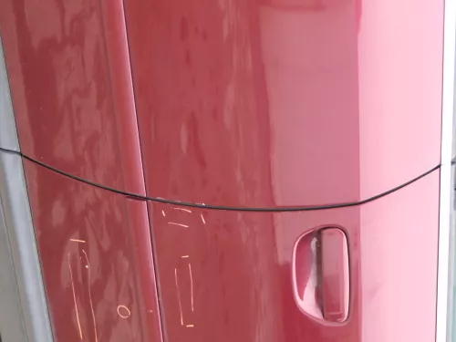 Audi A6 4B C5 Tür nur Türblatt vorne rechts Beifahrertür rot LZ3L - Dellen! (184091)
