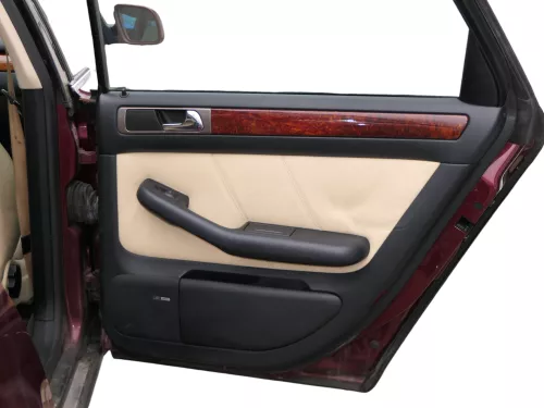 1x A6 4B Türverkleidung Verkleidung Tür hinten rechts Leder onyx / vanille Bose (184105)