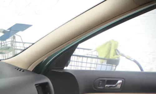 Golf 4 1J A-Säulen Verkleidung vorne R+L Abdeckung Airbag 4-Türer beige besch 