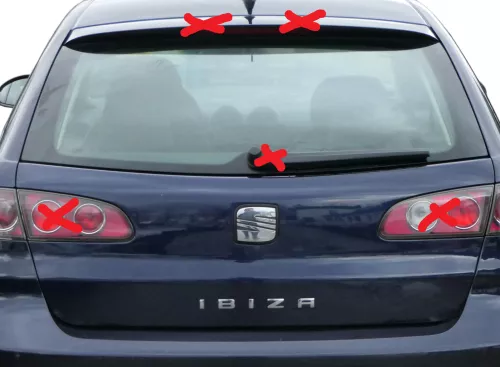 Ibiza 6L Heckklappe Klappe hinten Kofferraumklappe blau LS5G - ohne Spoiler (184391)