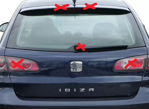 Ibiza 6L Heckklappe Klappe hinten Kofferraumklappe blau LW5U - ohne Spoiler (184391)
