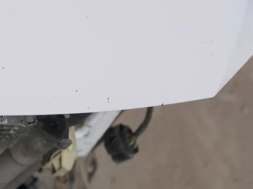 VW Polo 6R 6C Motorhaube Klappe vorn vorne weiß LB9A  - DELLE Knick Bilder! (184493)