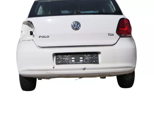 VW Polo 6R Stoßstange Heckstoßstange hinten weiß LB9A   -  MÄNGEL  BILDER ! (184501)