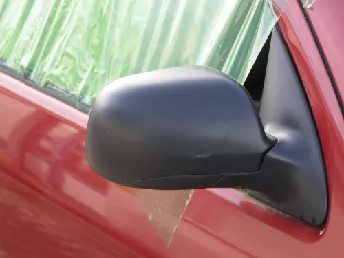 Skoda Fabia 6Y mechanischer Spiegel Außenspiegel rechts schwarz Glas