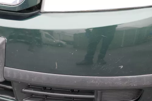 Skoda Fabia 6Y Stoßstange Stoßfänger vorne silber grün LF8C 2000-2004  (184735)