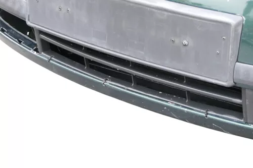 Skoda Fabia 6Y Stoßstange Stoßfänger vorne silber grün LF8C 2000-2004  (184735)
