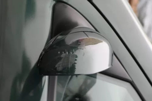 Skoda Fabia 6Y elektrisch Spiegel Außenspiegel links mit Glas grün LF8C (184738)