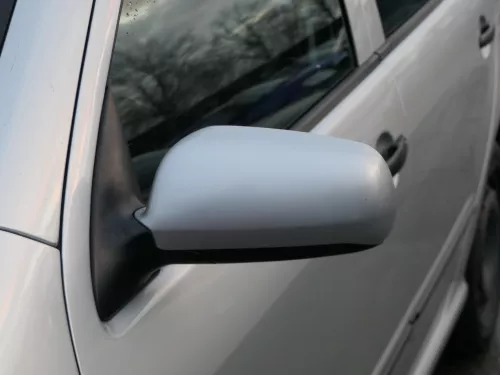 Skoda Fabia 6Y elektrisch Spiegel Außenspiegel links mit Glas silber grau LF7T (184849)