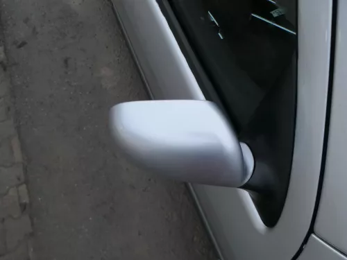 Skoda Fabia 6Y elektrisch Spiegel Außenspiegel rechts mit Glas silber grau LF7T